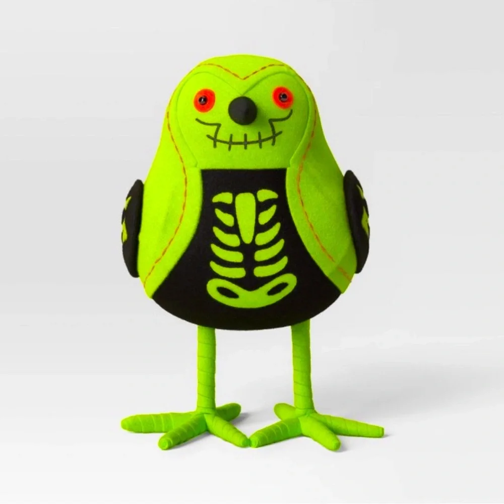 Target Hyde & EEK! Halloween Neon Zombie Skeleton 80s Featherly Friends Bird